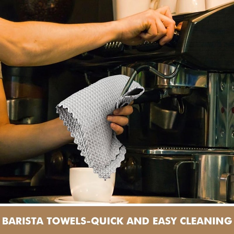 AIDEA Microfiber Cleaning Cloth for Glass 12PK  Grey  Lint Free Cloth Polishing Cleaning Rags  Window Wipes  Barista Coffee Towel  Microfiber Towels for Car Detailing  Stainless Steel  11?11"" - Image 5
